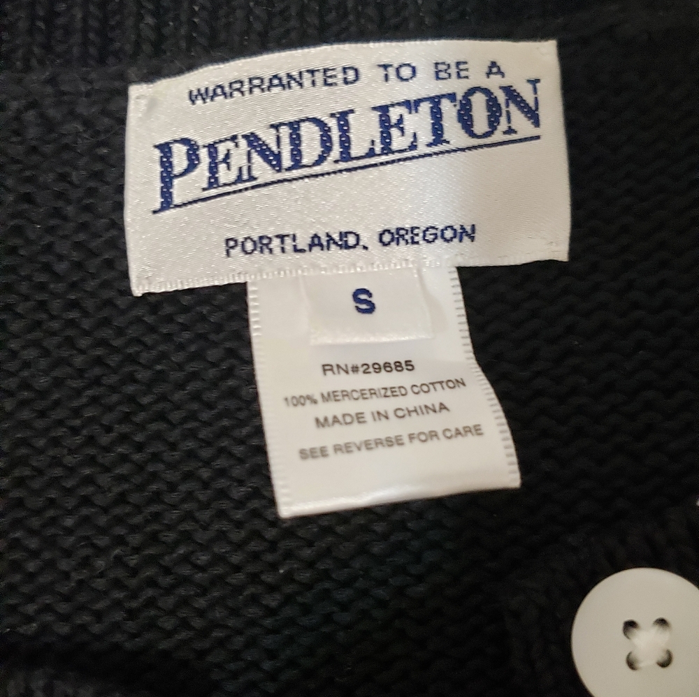 Pendleton Polka Dots Cotton Button Down Sweater - image 5